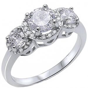 NEW STARLETTE women's future engagement ring in silver